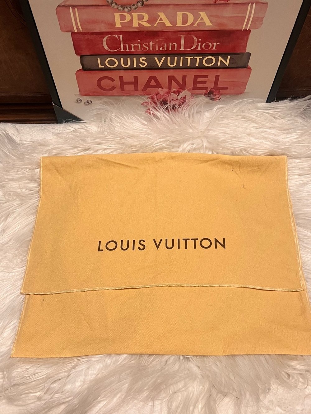 Louis Vuitton Yellow Dust Bag 14X18